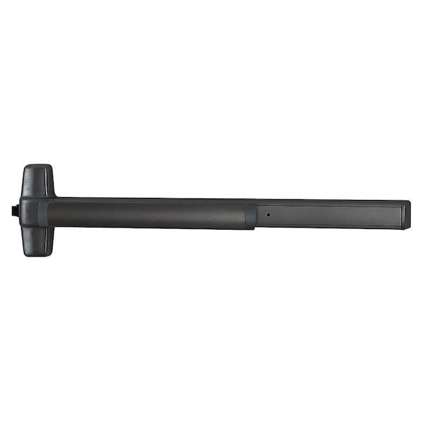 Grade 1 Mortise Exit Device, Wide Stile Pushpad, 36-in, Exit Only, Less Trim, Hex Key Dogging, Black
